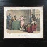 Old illustration Jesus among the doctors