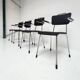 Ensemble de 4 chaises vintage Gispen, années 1960
