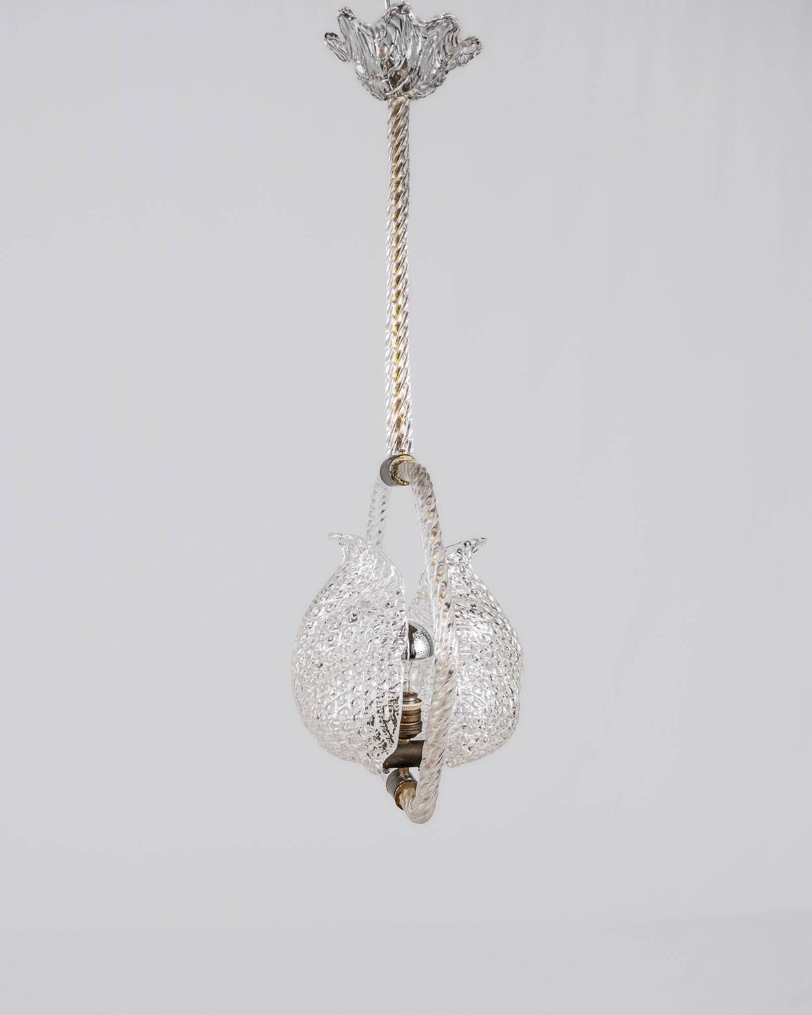Murano glass chandelier by Barovier & Toso, Italy, 1940s