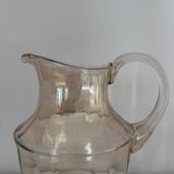 Iridescent glass carafe
