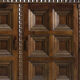 Vintage Spanish brutalist sideboard solid walnut wood 1960s