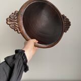Hollow carved wooden dish