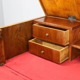 1930s Antique Cabinet with Writing Area in Walnut Finish ,Czechoslovakia