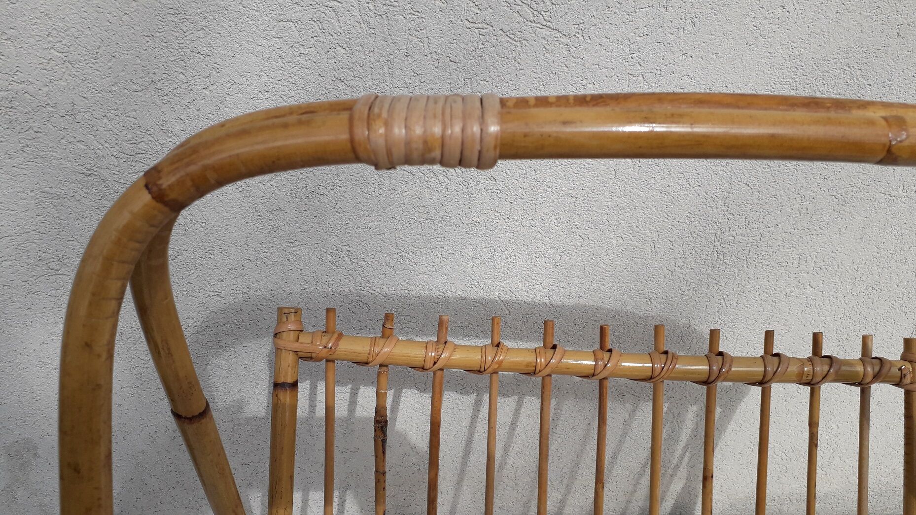 Rattan magazine holder