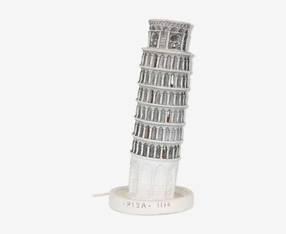 Lampe de table Tour de Pise des années 1960 d’Italie
