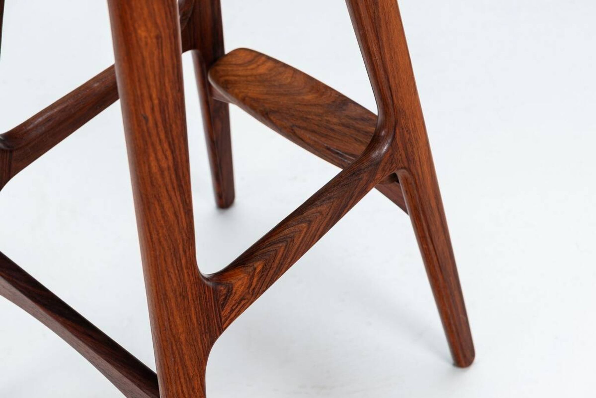 Erik Buch set of three “OD61” bar stools in rosewood Oddense Denmark 1965