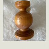 Solid wooden candlestick, all round