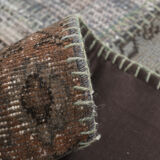 Tapis patchwork gris & bronze 5x8, 247x172cm