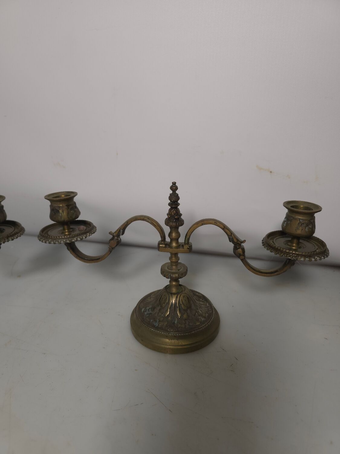 Pair of bronze candlesticks