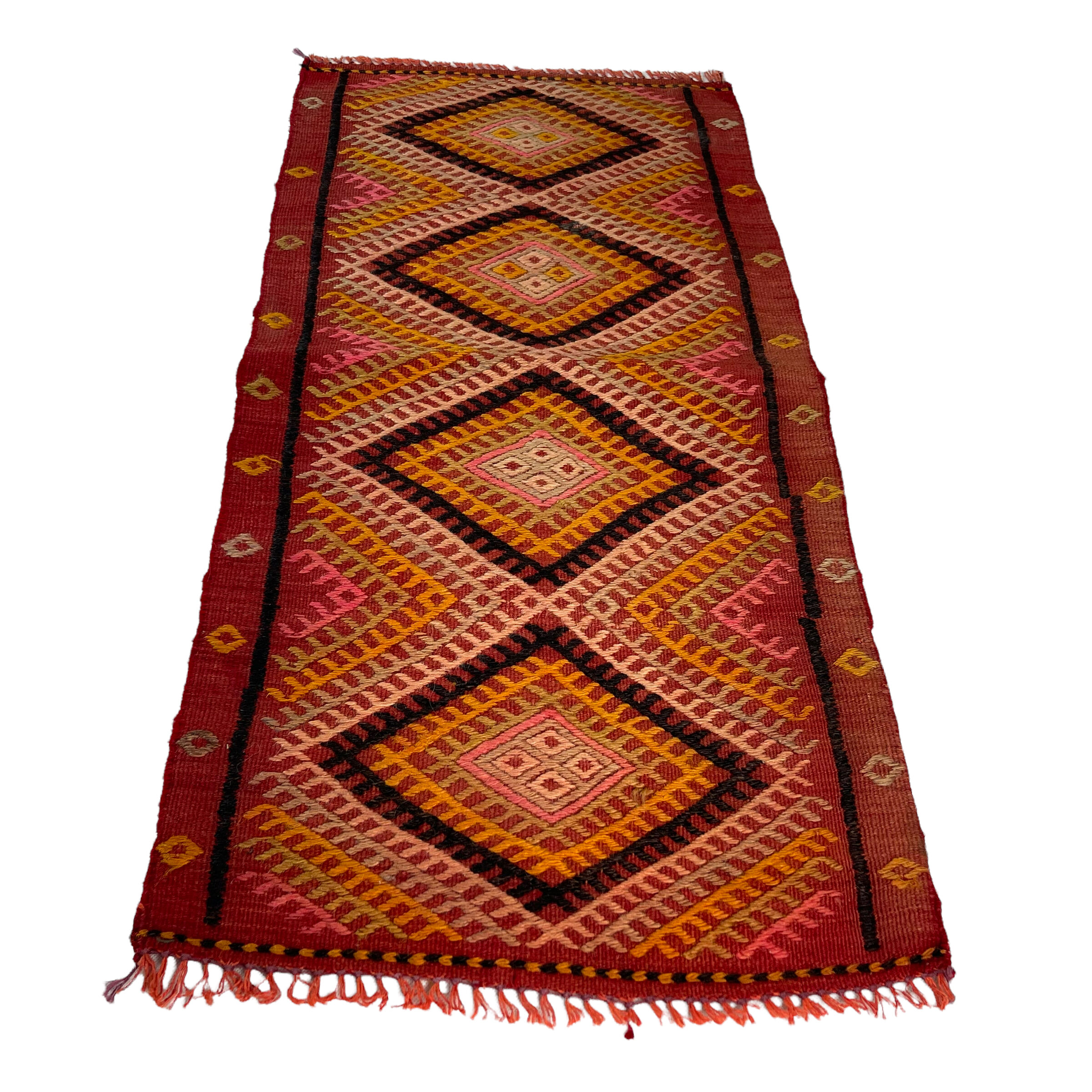 Vintage turkish kilim rug , 95 x 46 cm