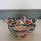 5 Quimper egg cups