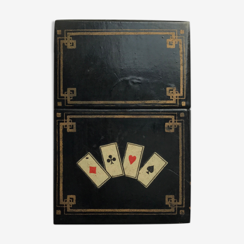 Boite pour jeu de cartes époque napoleon III en carton bouillie
