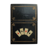 Box for card game period napoleon III in boiled cardboard