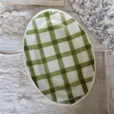 Vintage oval earthenware serving dish - Nappe model - Moulin des Loups