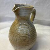 Glazed stoneware pitcher
