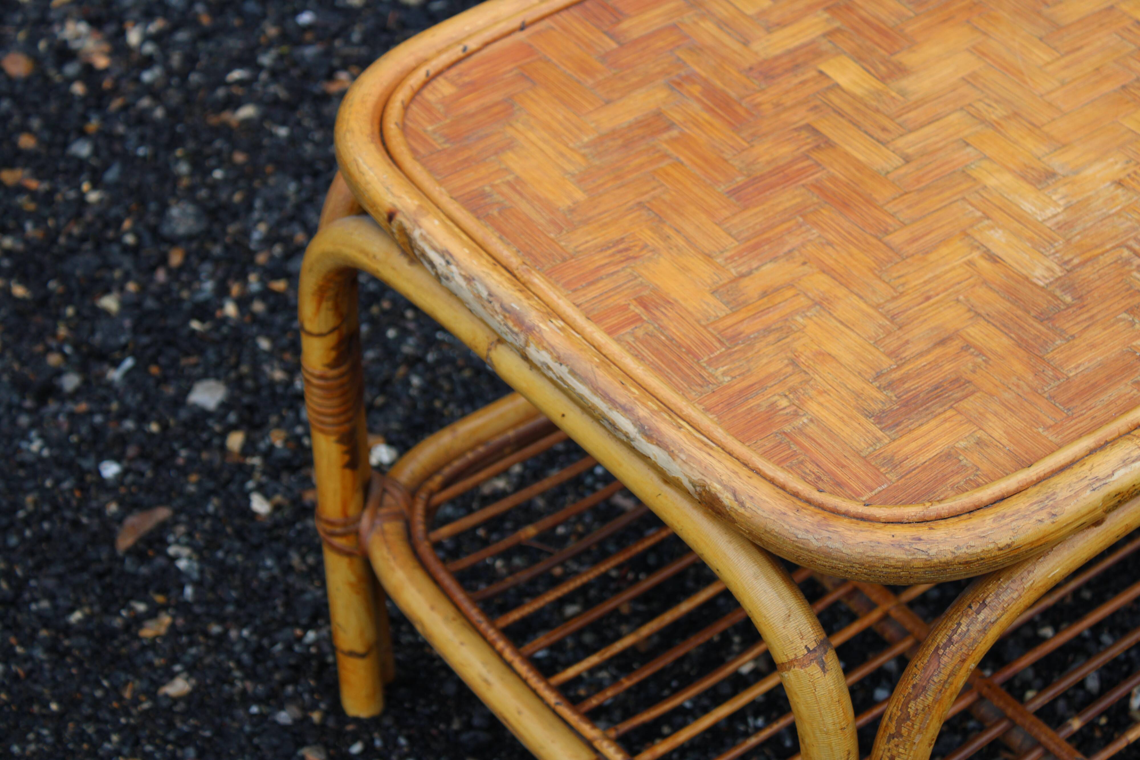 Rattan coffee table