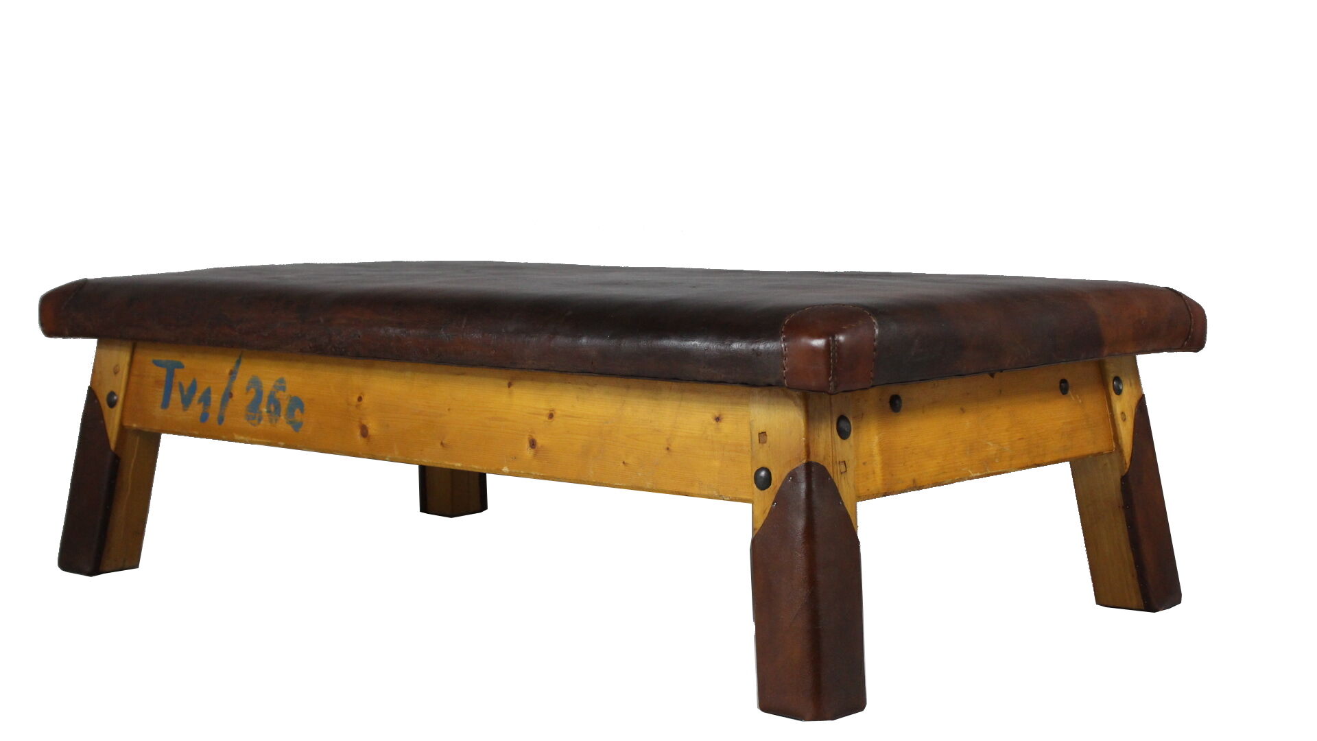 Leather gym table, 1930s