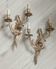 Pair of original antique bronze wall sconces.