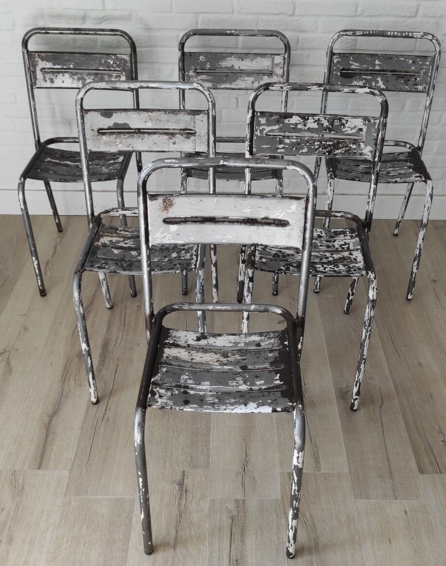 6 Industrial Tolix chairs