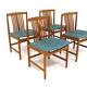 Set de 4 chaises scandinave en teck, Ulferts, Tibro, Suède, 1960