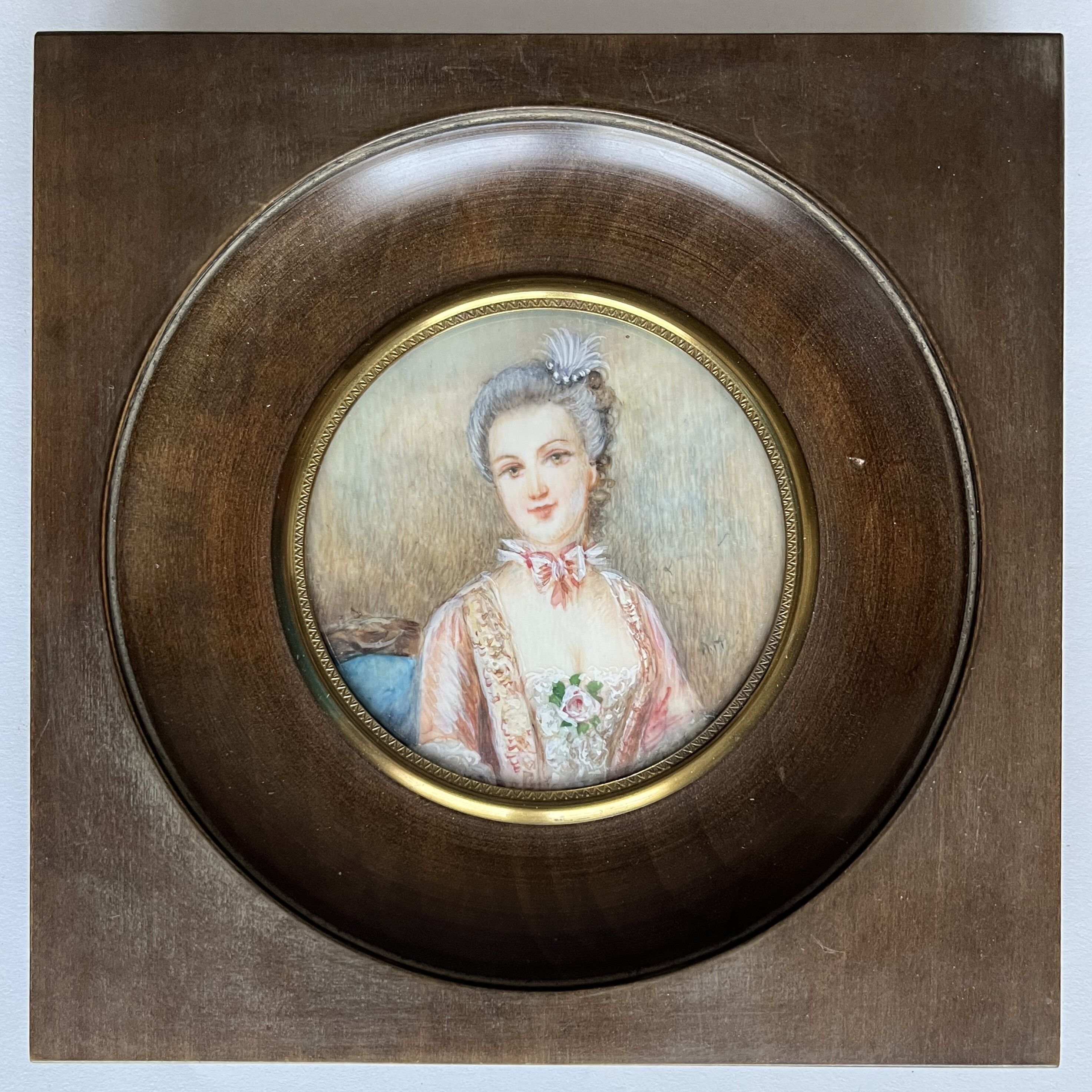 Miniature : portrait de dame de qualité