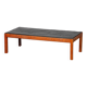 Table basse vintage en bois et ardoise, 1970