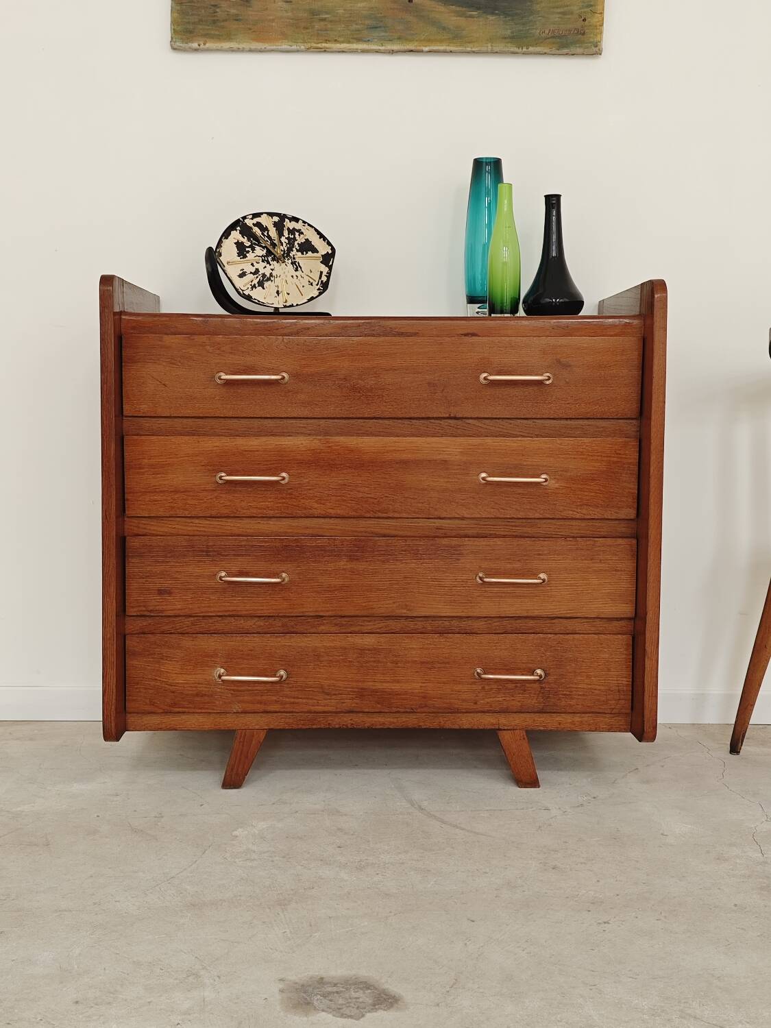 Commode vintage 4 tiroirs 1960