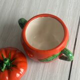 Vintage Ceramic Gravy Boat and Condiment Canister Set