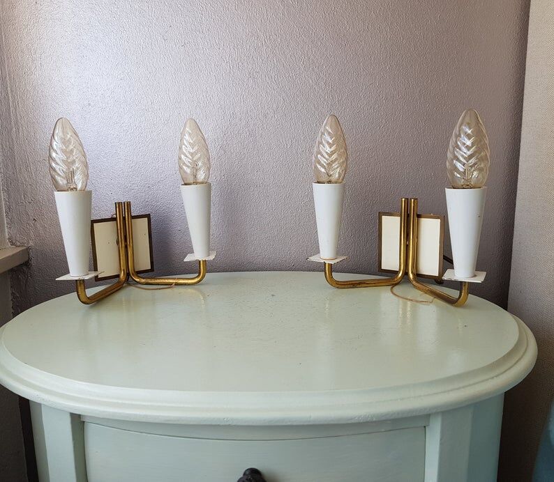 Lot of two vintage 70s wall appliques