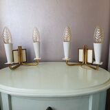 Lot of two vintage 70s wall appliques