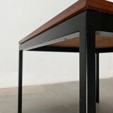 Mid-century minimalist teak side table by Florence Knoll for Knoll International, 1950s.