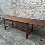 Extendable oak farmhouse table