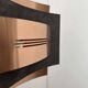 Pair of vintage wall lights, matte black metal and copper, Netherlands 1960