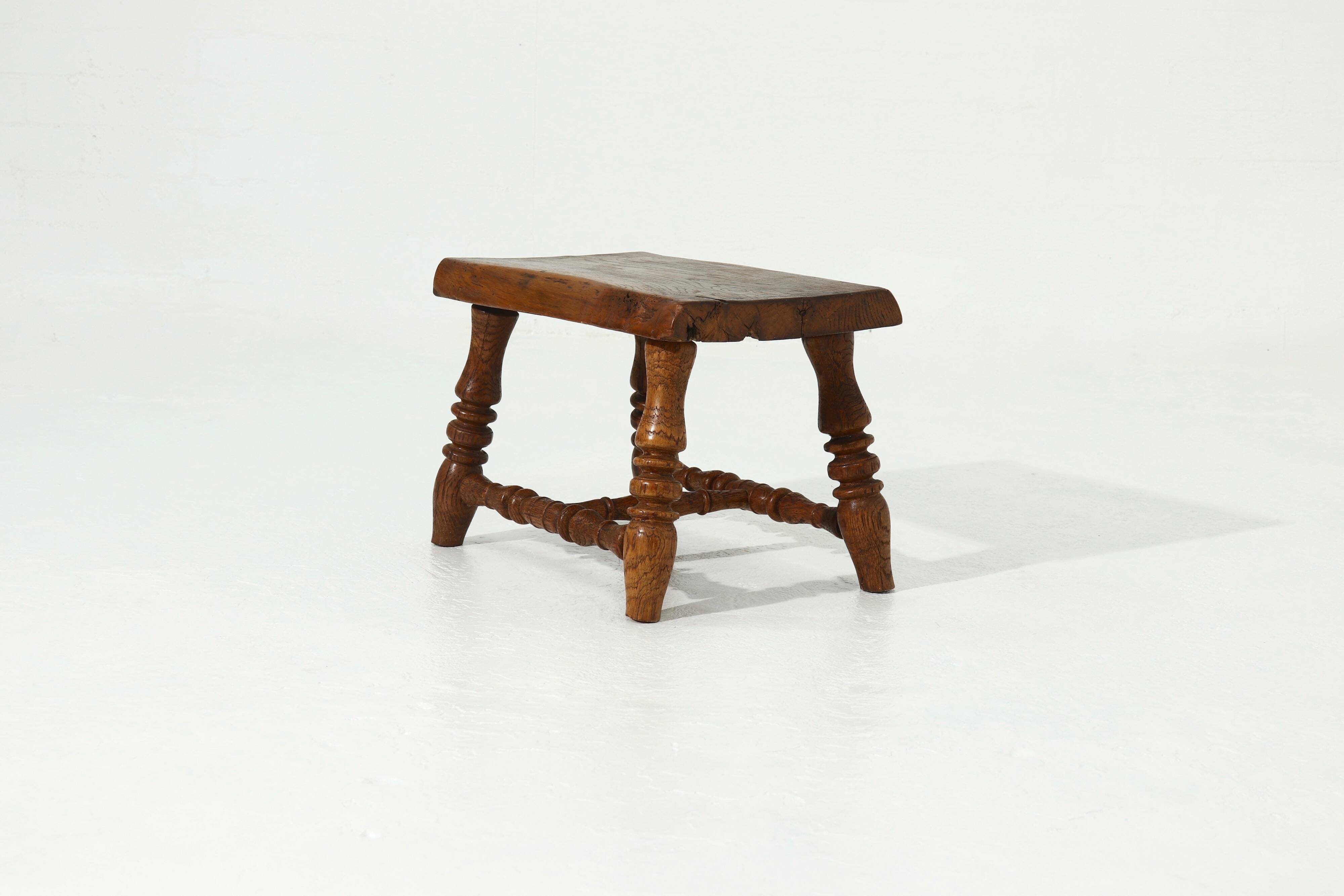 Alpine Chic Rustic Plant or Side Table 1950s