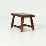 Alpine Chic Rustic Plant or Side Table 1950s