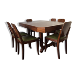 Art deco table and 6  chairs