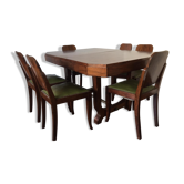 Art deco table and 6  chairs