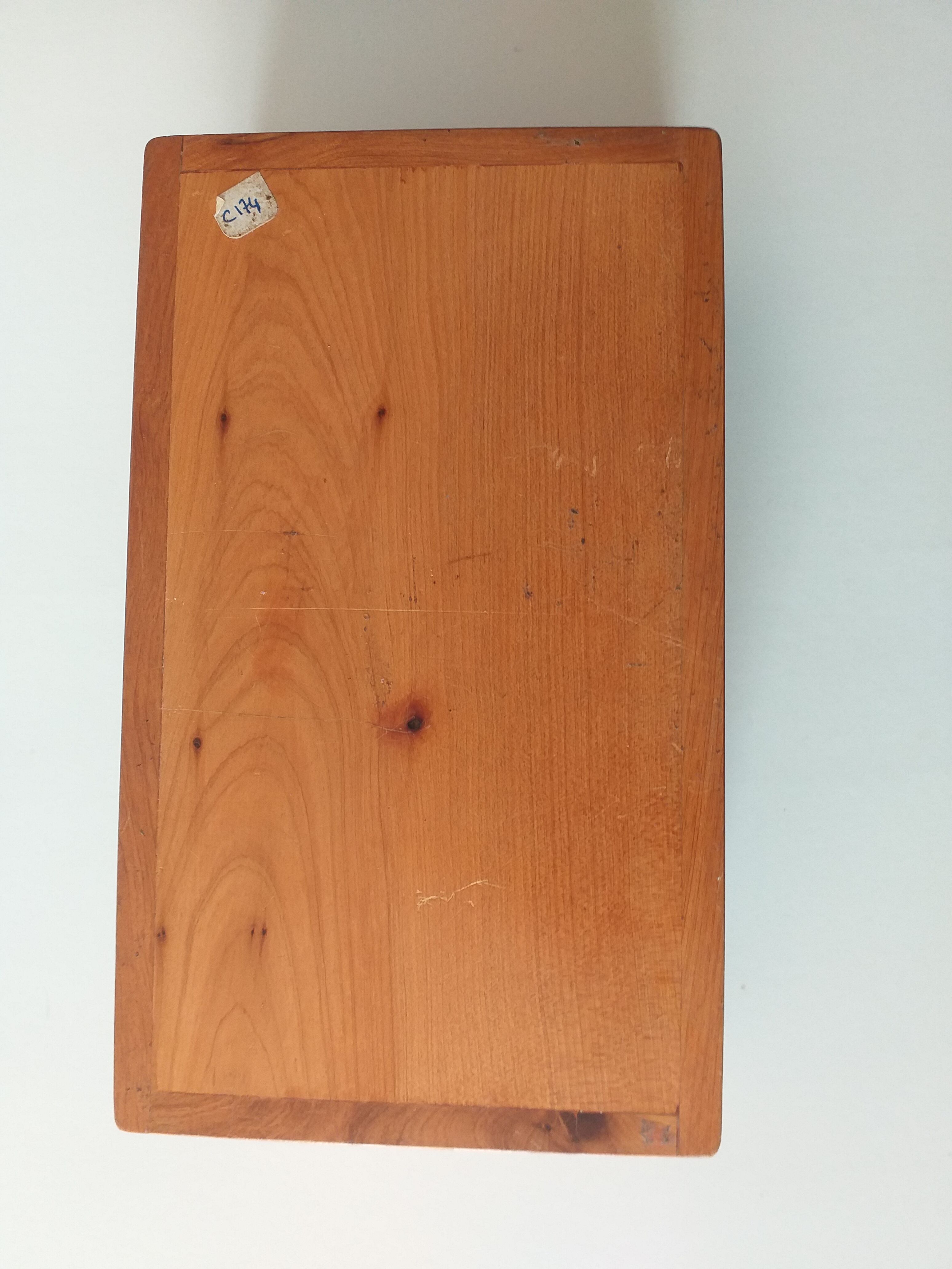 1970 vintage walnut branding cigar box