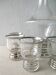 Service to liquor, glass with silver edging, art deco