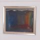 Original mid-century Swedish oil on panel – “City” by Tore Hultcrantz – vintage & framed – 74 × 62 cm (29.1" × 24.4")