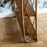 Rattan wall shelf