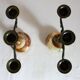 Pair of vintage onyx brass candlesticks