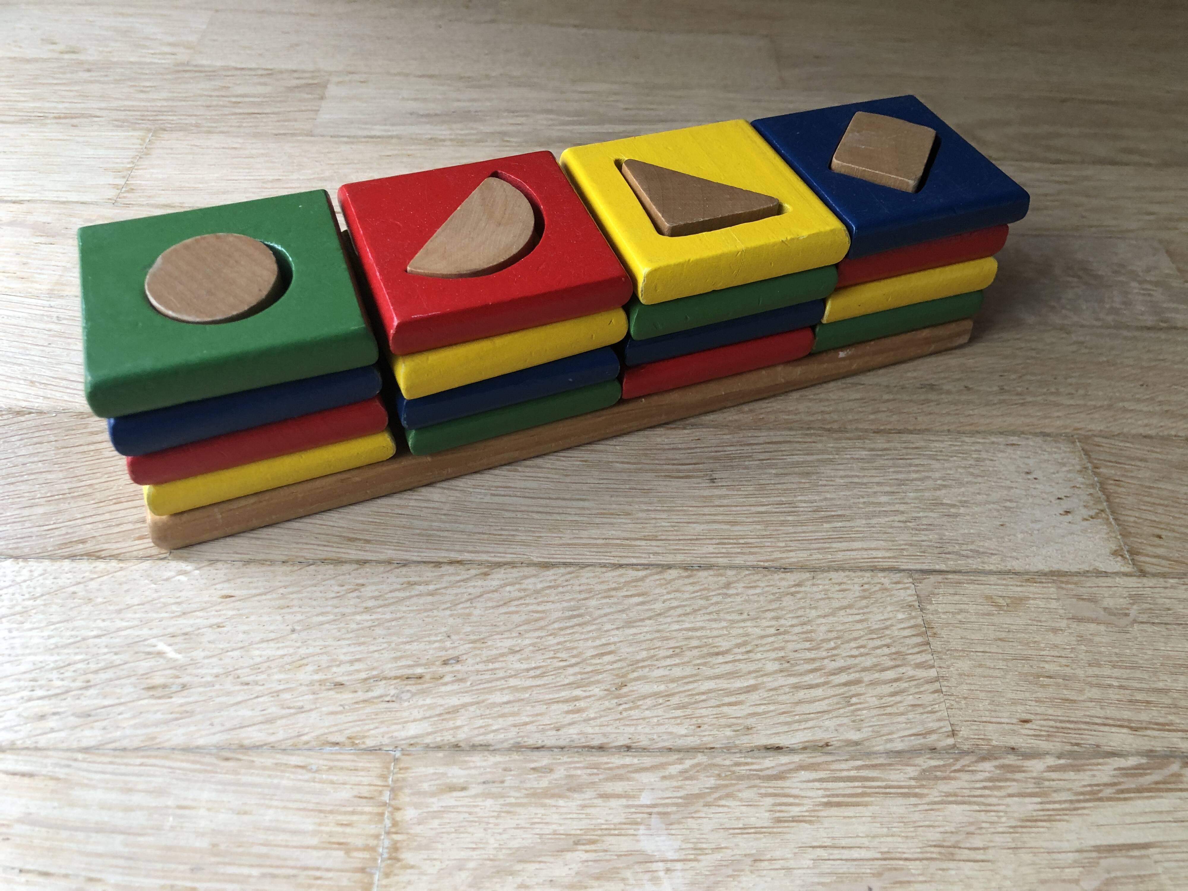 Vintage wood construction game