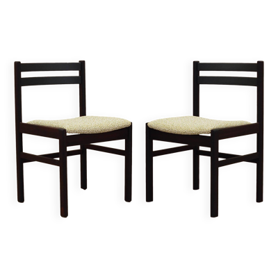 Ensemble de deux chaises en palissandre, design danois, années 1970, fabrication : Danemark