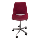 Swivel red desk chair 1970s