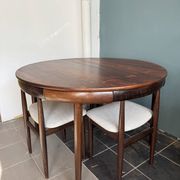 Rare Roundette dining room set by Hans Olsen, Denmark (1960s)