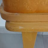 Side table bedside end of sofa in light wood art deco style