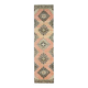 Vintage Turkish Oushak Handmade Wool Cotton Orange Runner Rug 92x378