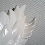Pair of ceramic swan pot covers 1970