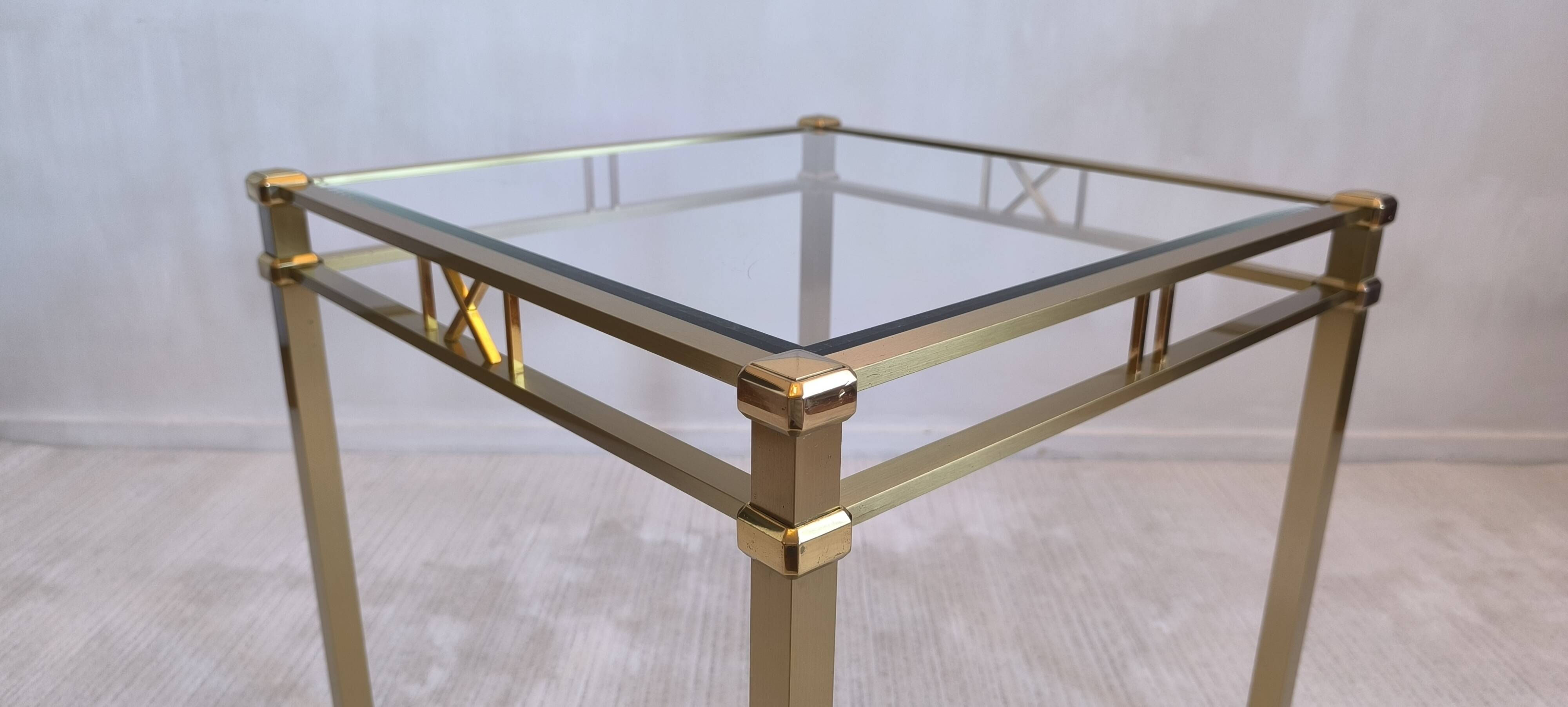 Beautiful square gold coffee table Orsenigo Italy collection 'Art Deco'